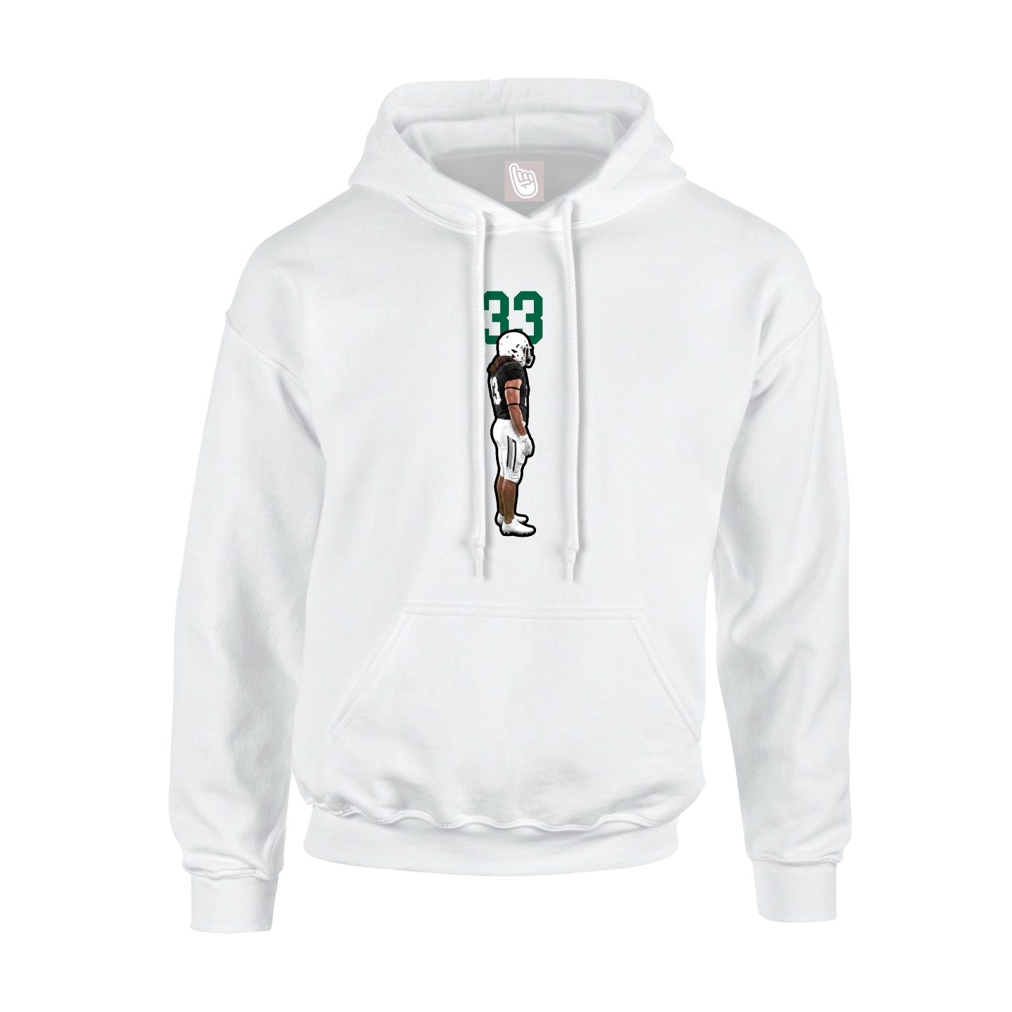 Hoodie — Number Top in White