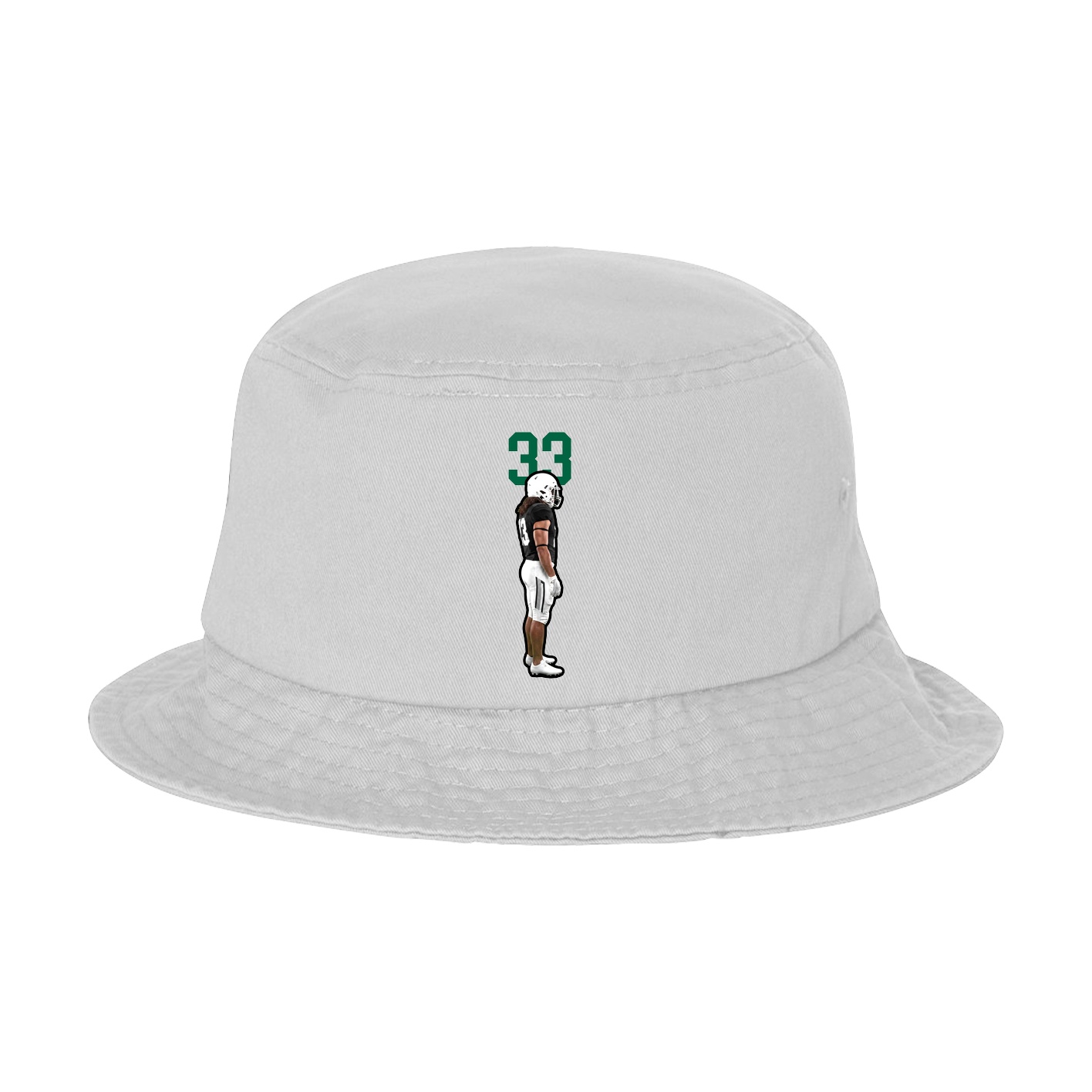 Bucket Cap — Number Top in White