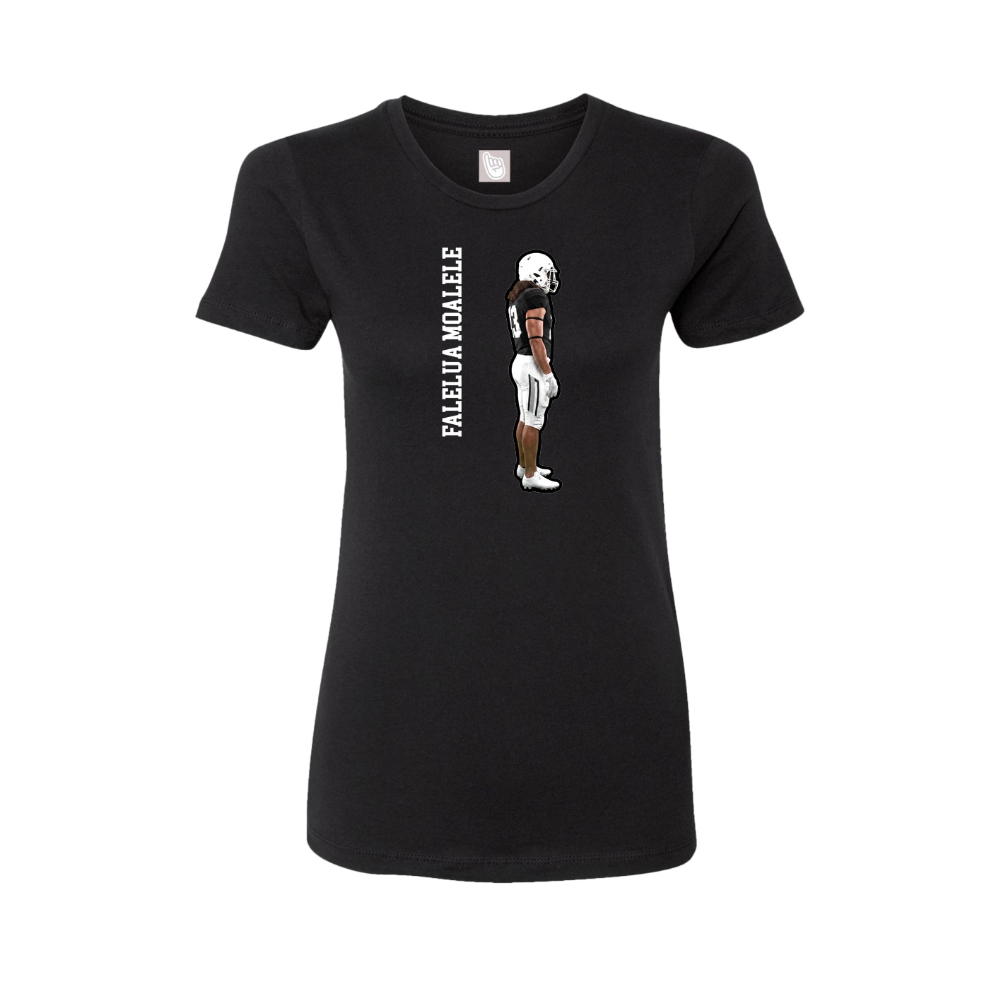 Womens Tee — Name Vertical in Black