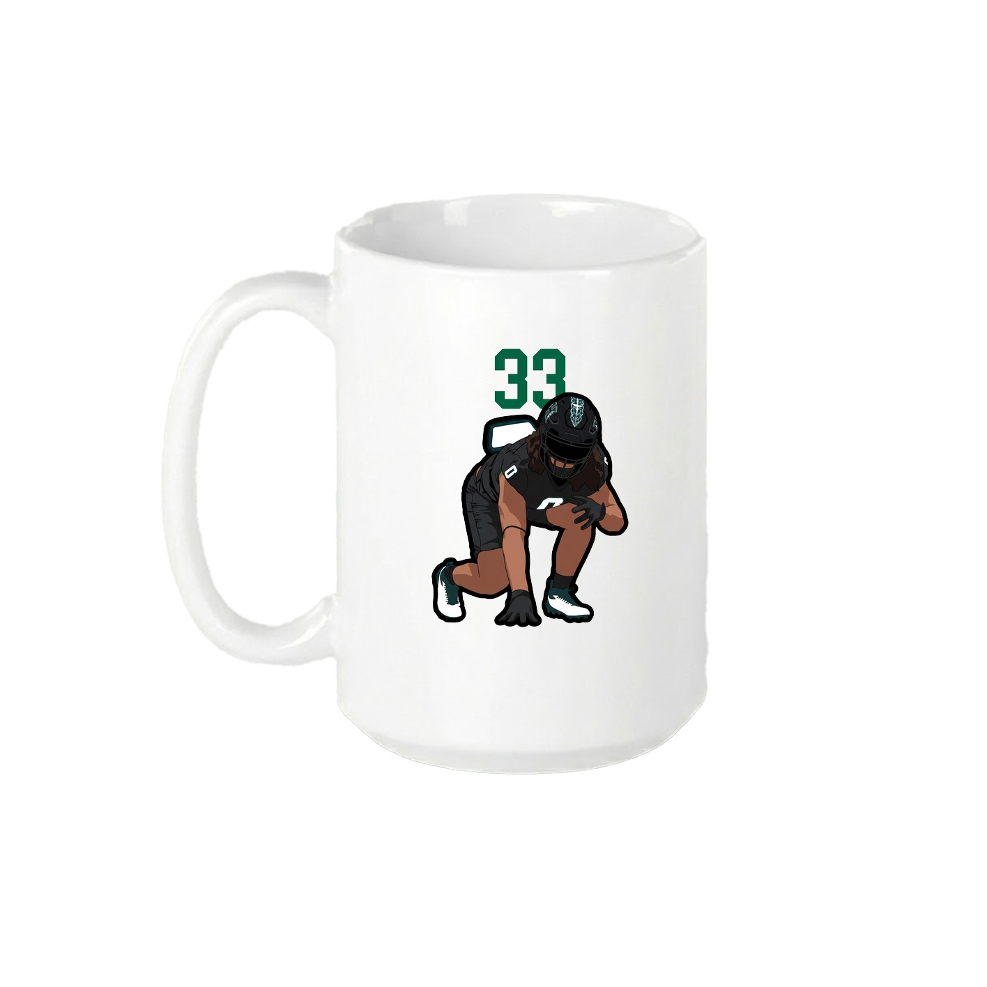15oz Coffee Mug — Number Top in White