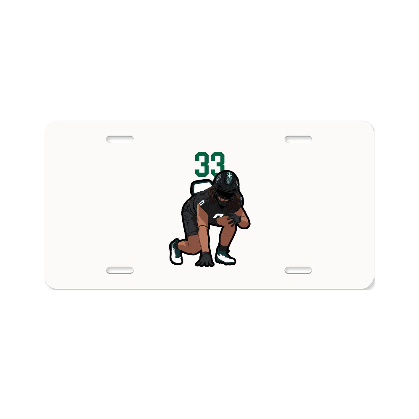 License Plate — Number Top in Classic