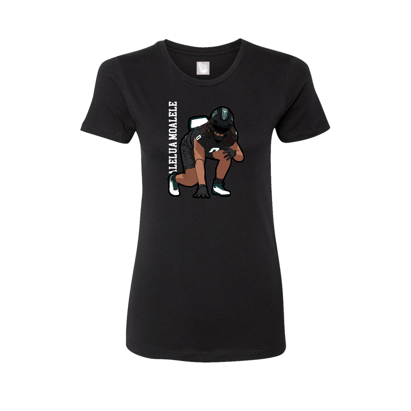 Womens Tee — Name Vertical in Black