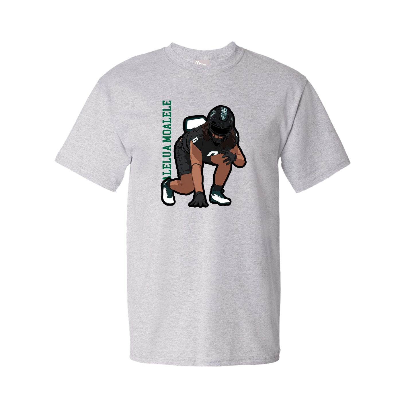Youth Tee — Name Vertical in Grey
