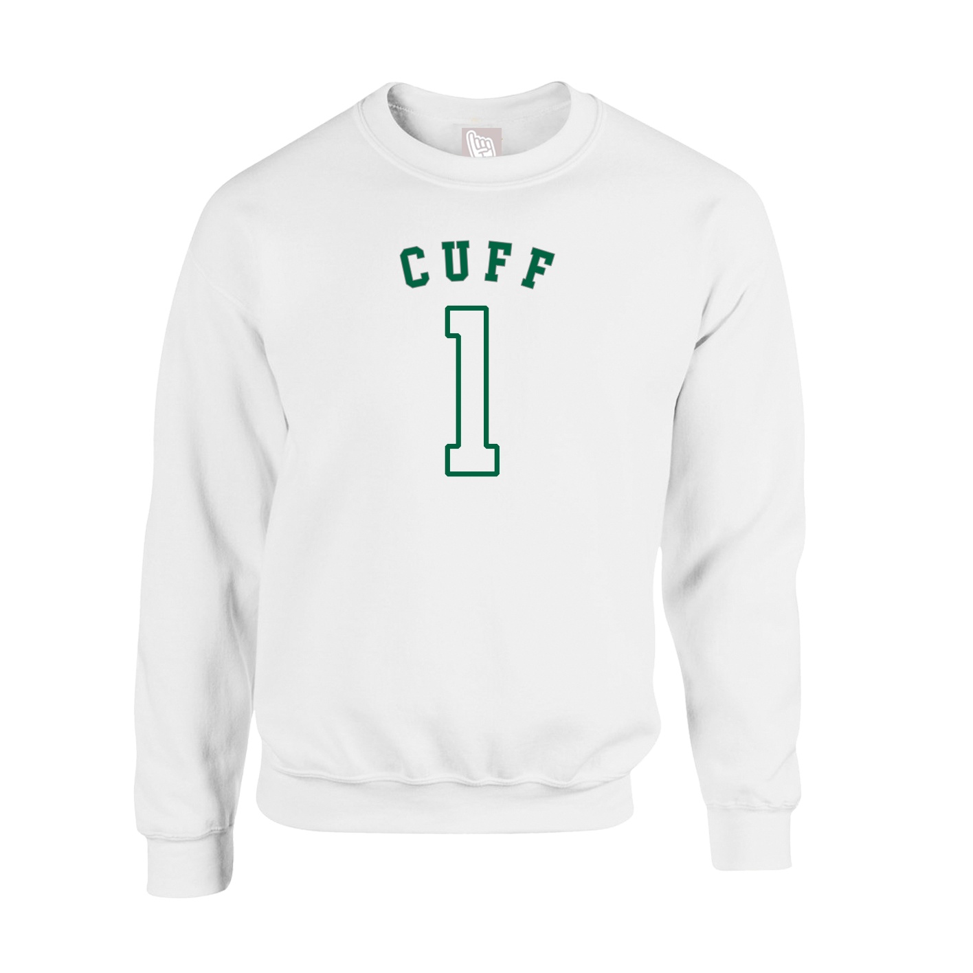 Fleece Crew — Shirsey Arch in White