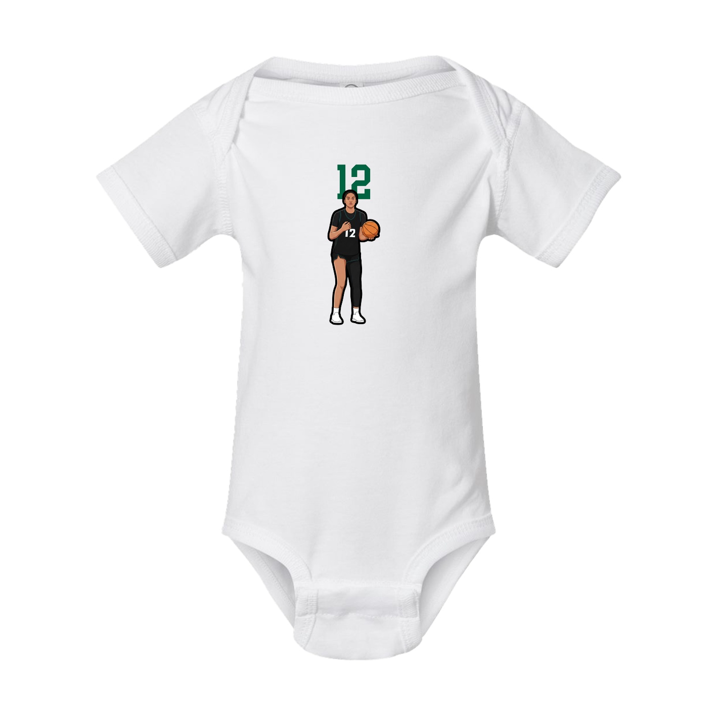 Baby Onesie — Number Top in White