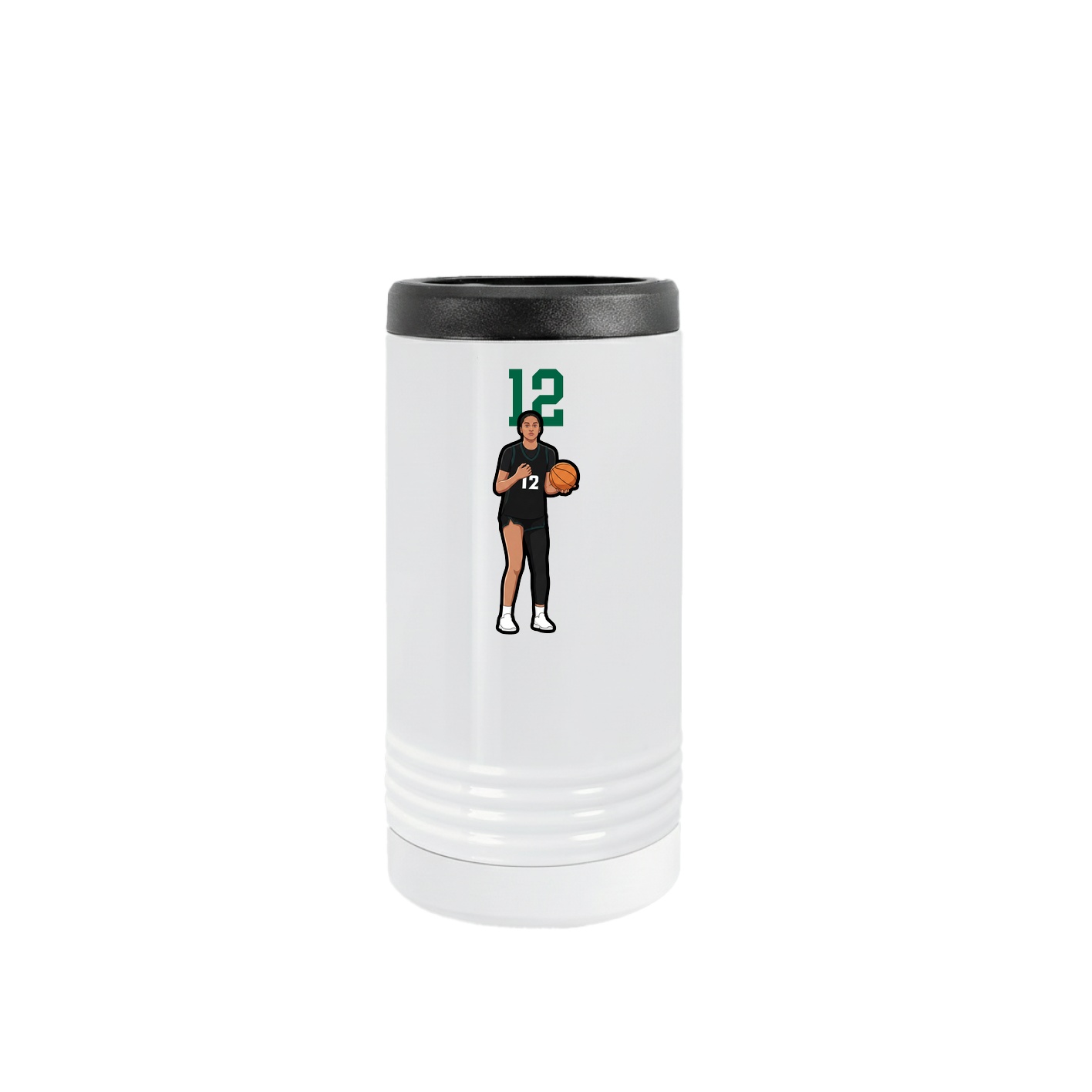 Slim Beverage Holder — Number Top in White