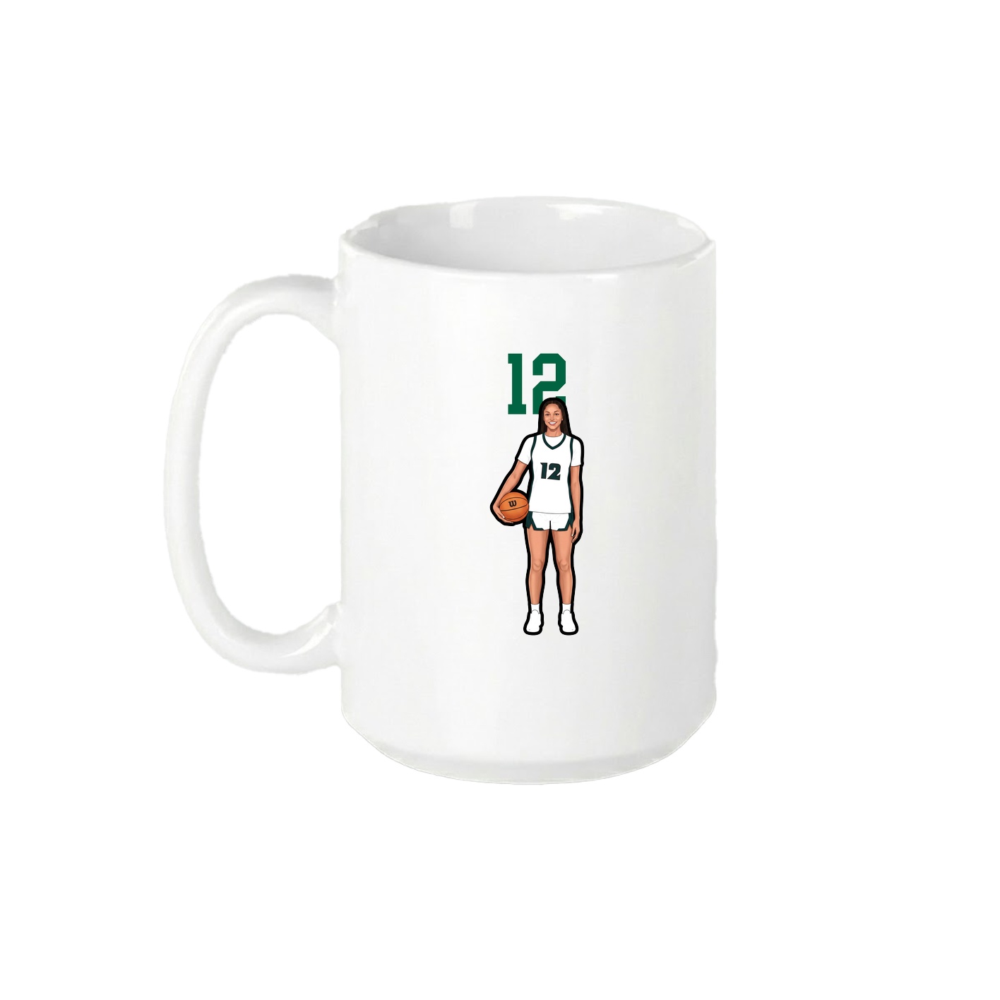 15oz Coffee Mug — Number Top in White