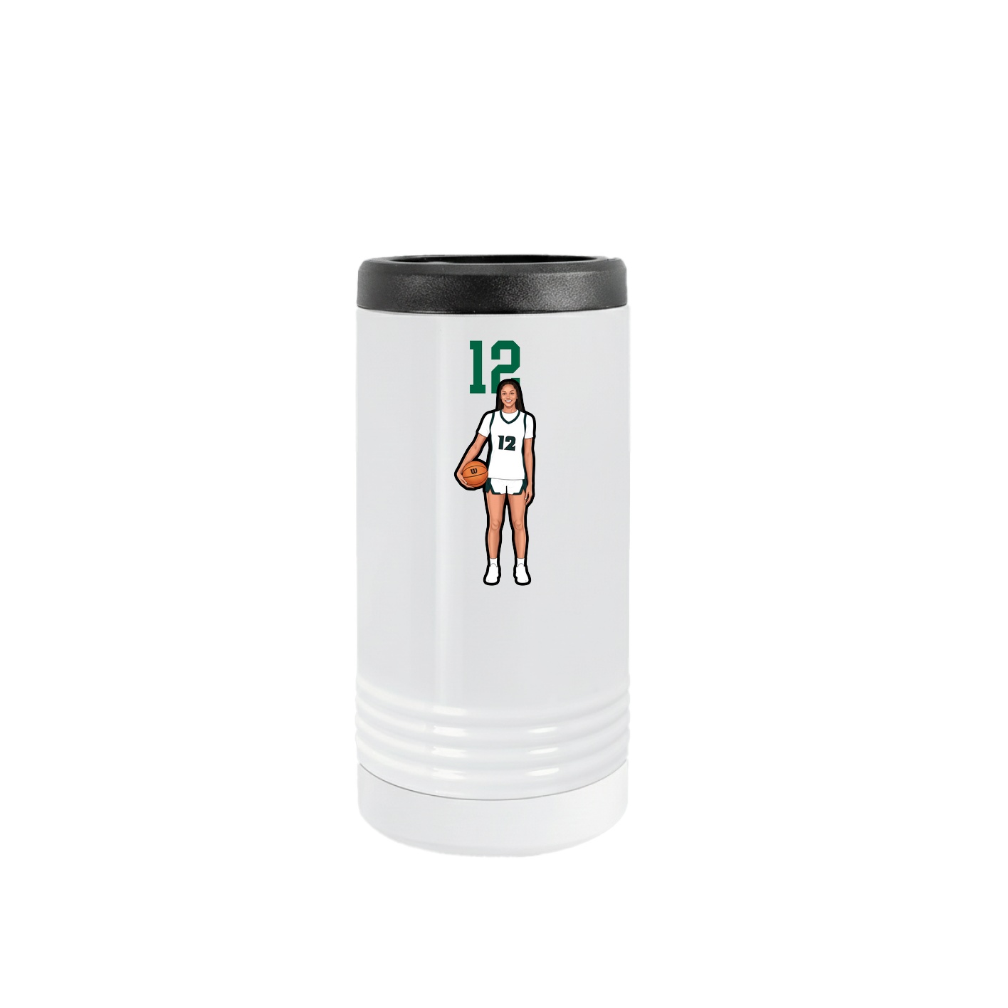Slim Beverage Holder — Number Top in White