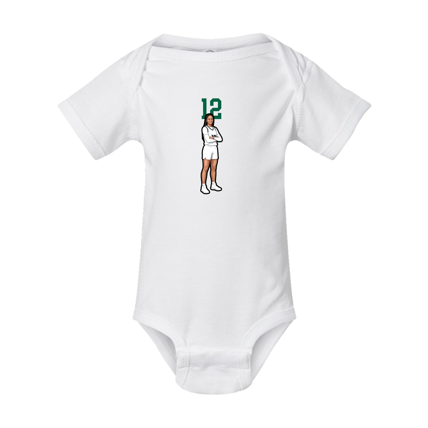 Baby Onesie — Number Top in White