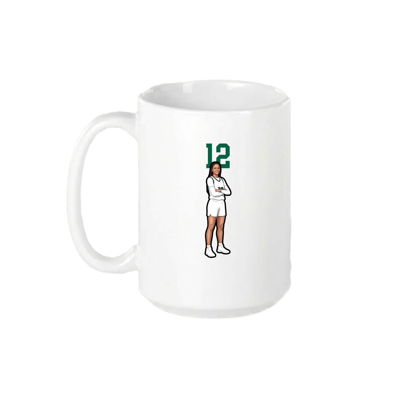 15oz Coffee Mug — Number Top in White