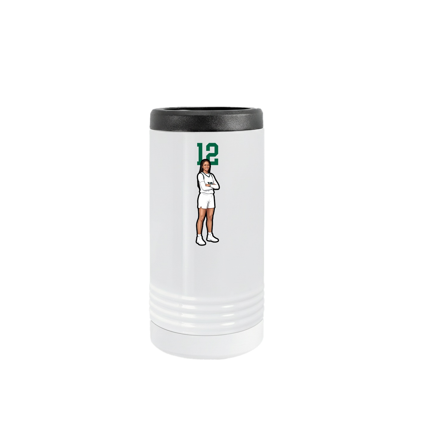 Slim Beverage Holder — Number Top in White