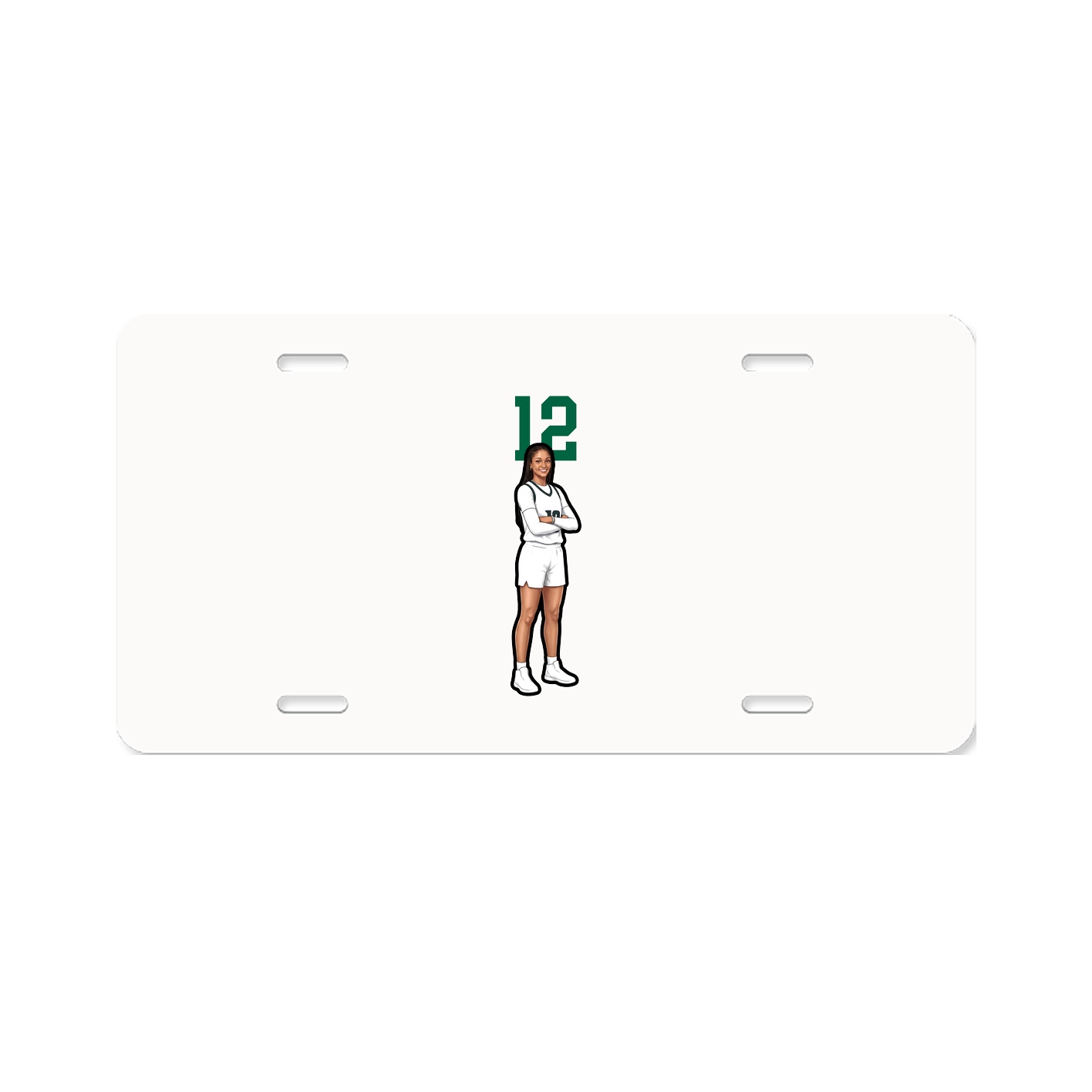 License Plate — Number Top in Classic