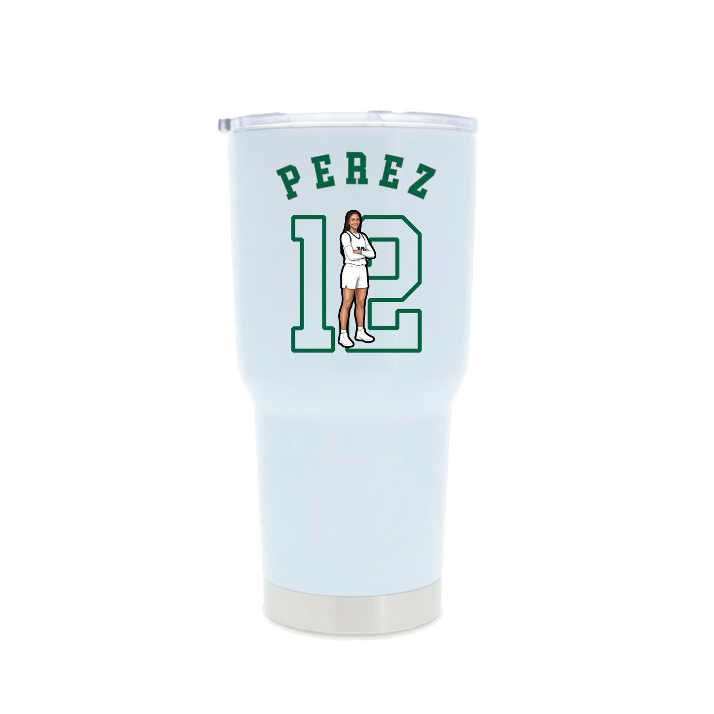 30oz Stainless Steel Tumbler — Shirsey Arch in White