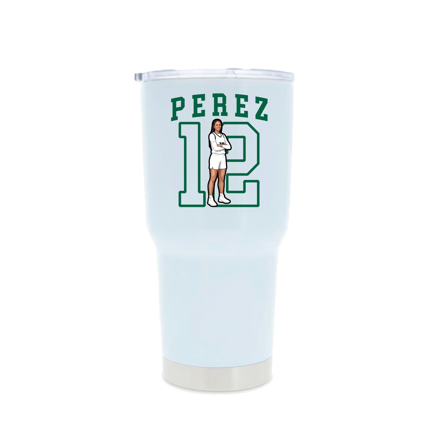 30oz Stainless Steel Tumbler — Shirsey in White