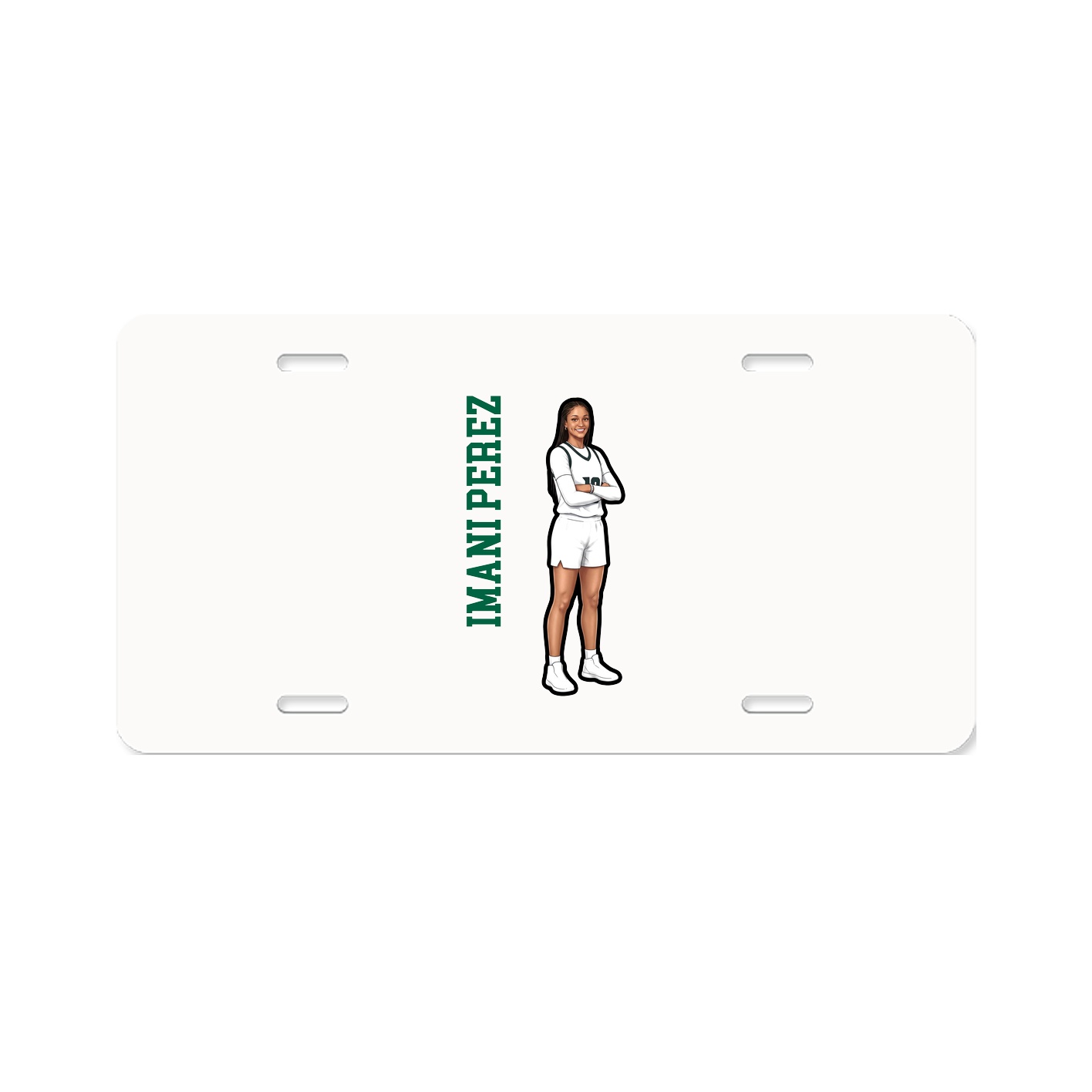 License Plate — Name Vertical in Classic