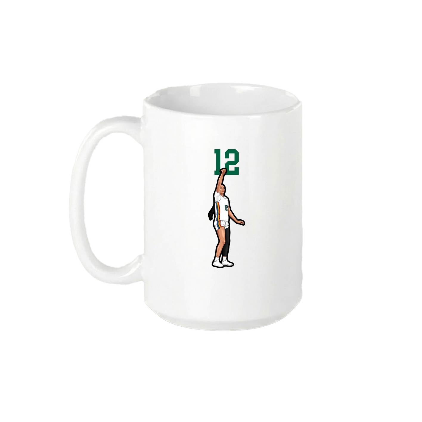 15oz Coffee Mug — Number Top in White