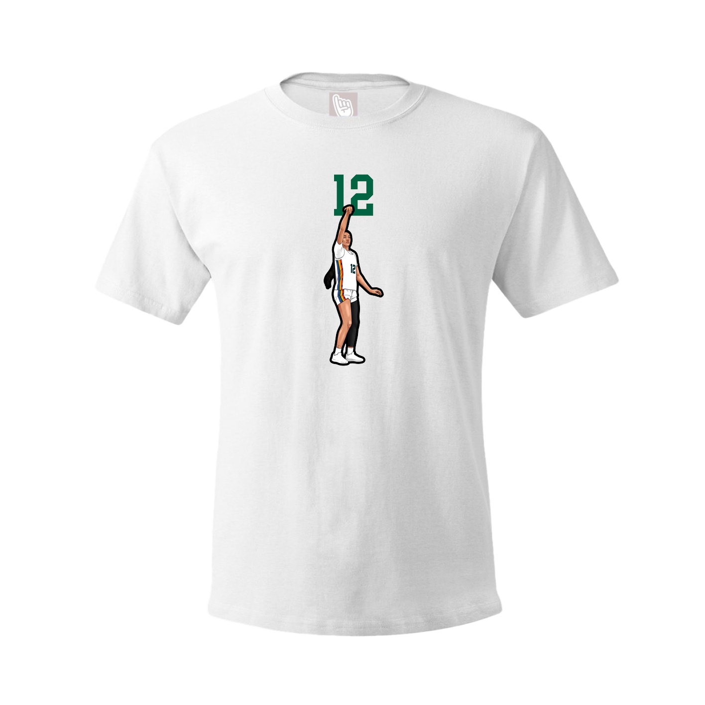 Youth Tee — Number Top in White