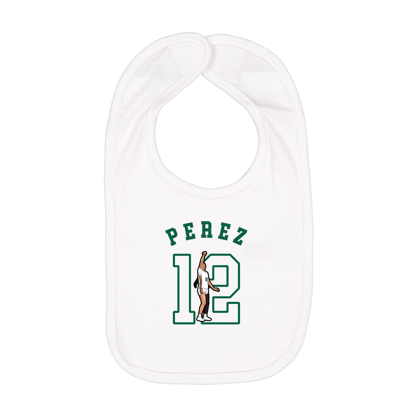 Infant Bib — Shirsey Arch in White