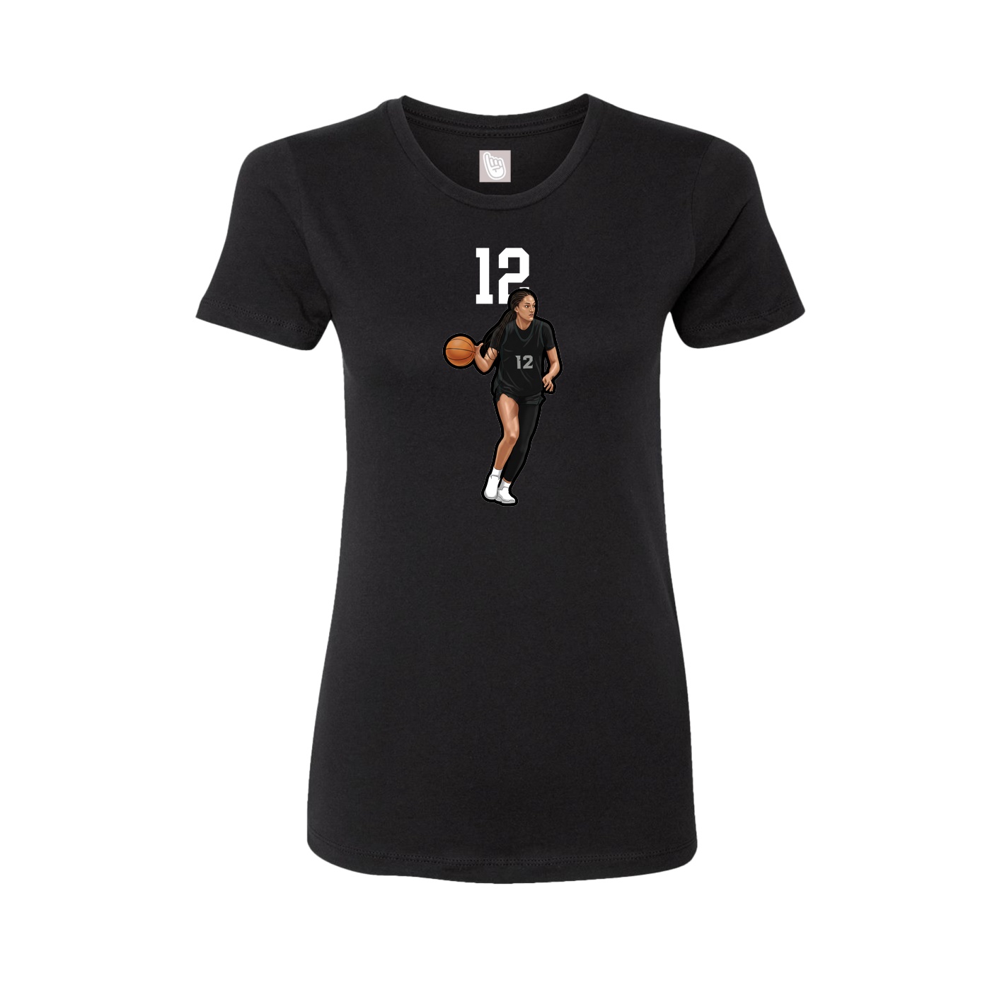 Womens Tee — Number Top in Black