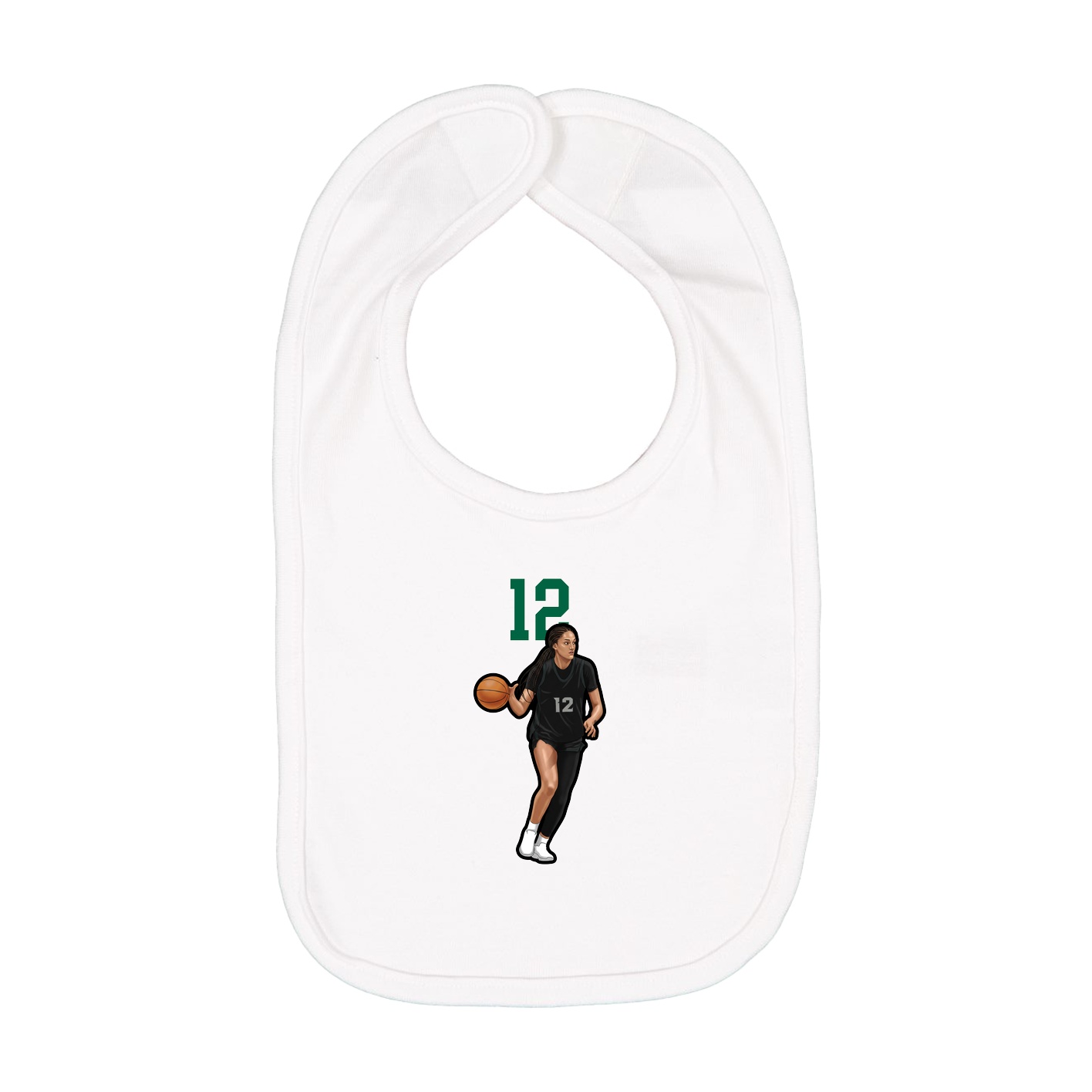 Infant Bib — Number Top in White