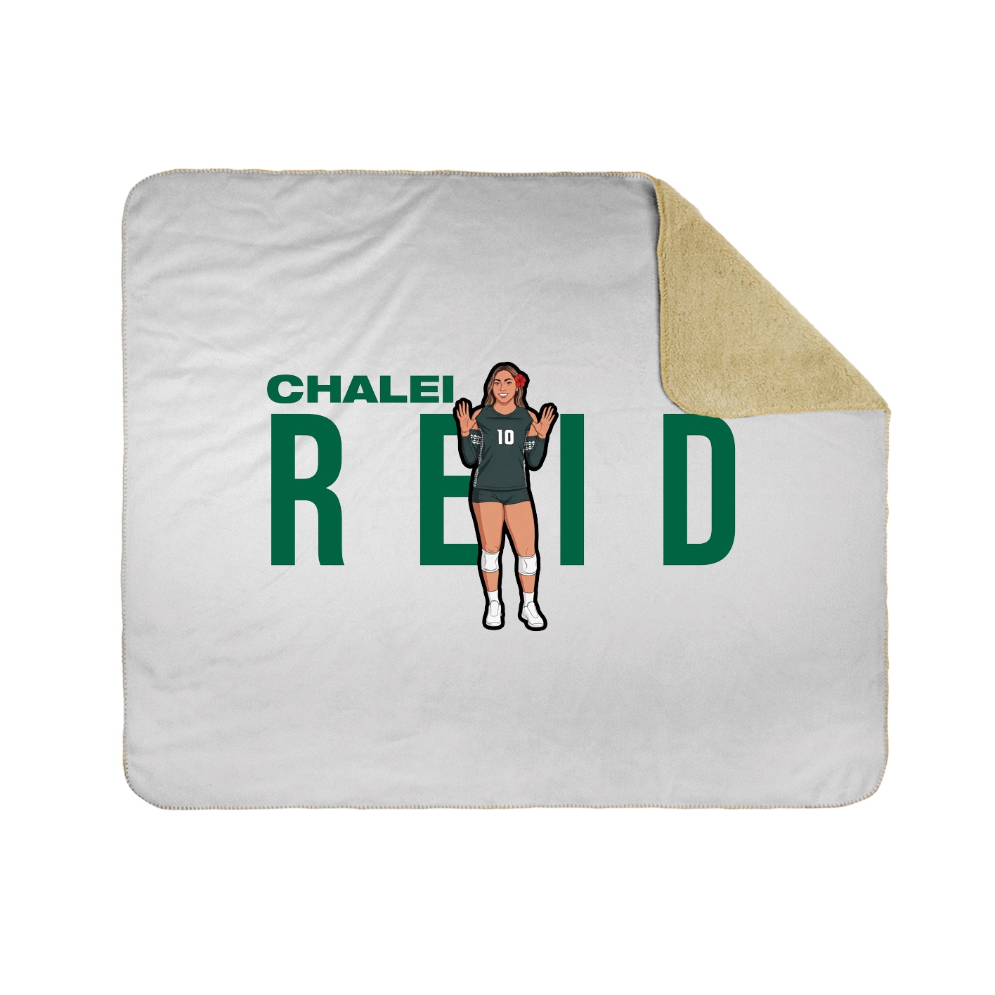Throw Blanket — Player Name in White