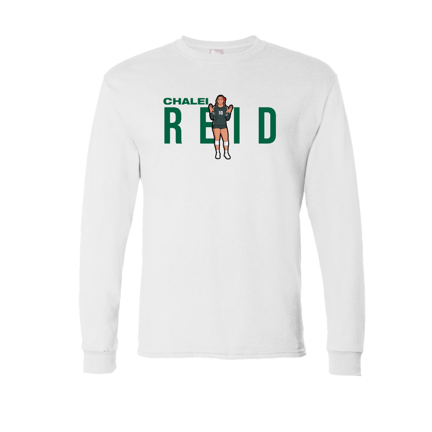Long Sleeve Tee — Player Name in White