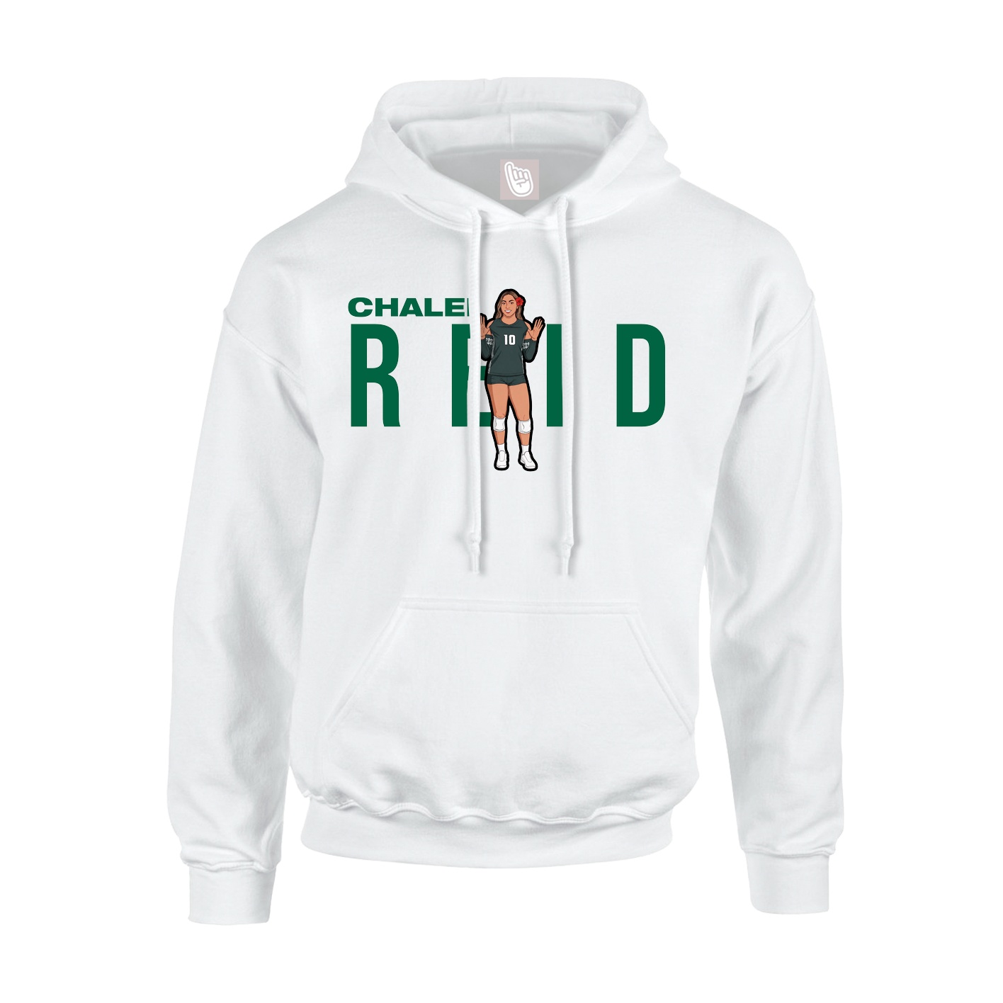 Youth Hoodie — Player Name in White