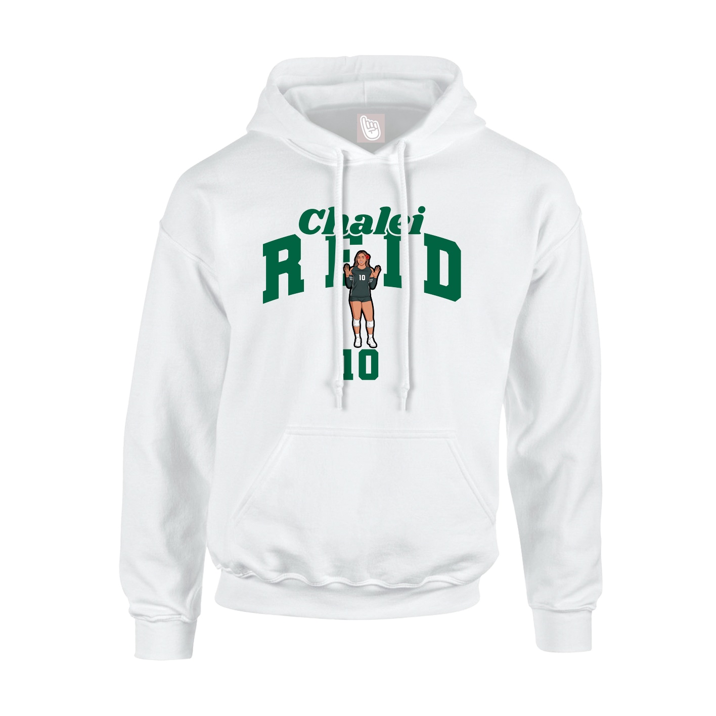 Hoodie — Signature Arch in White