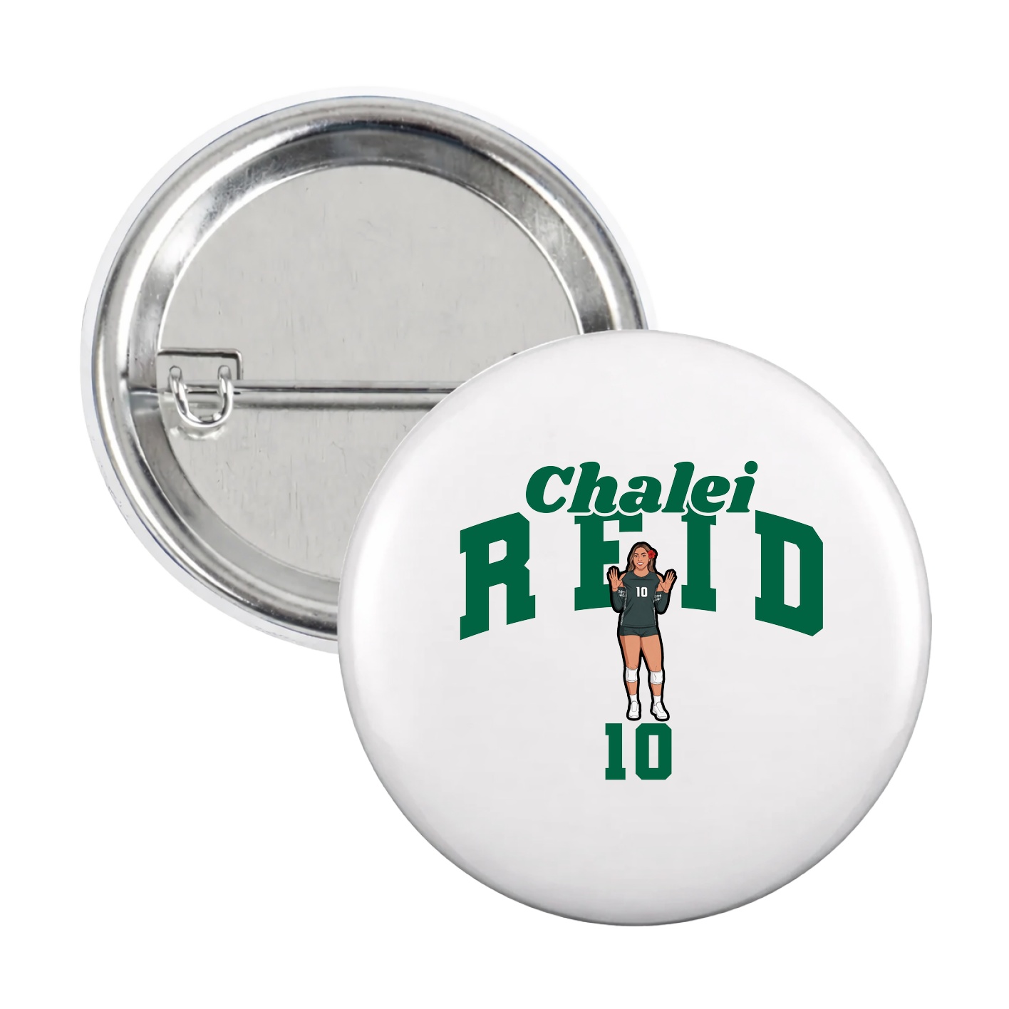 Game Day Button — Signature Arch in White