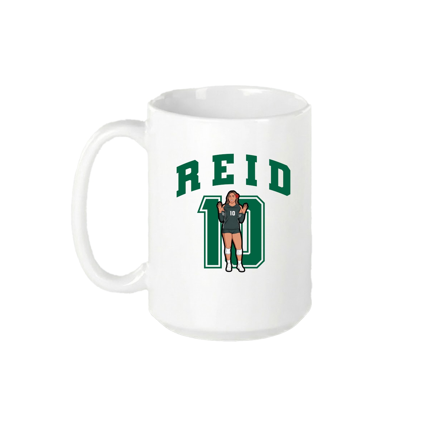 15oz Coffee Mug — Number in White
