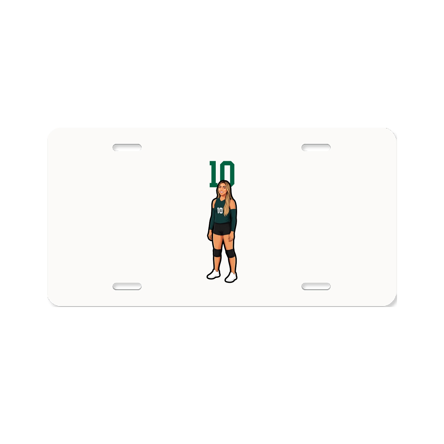 License Plate — Number Top in Classic