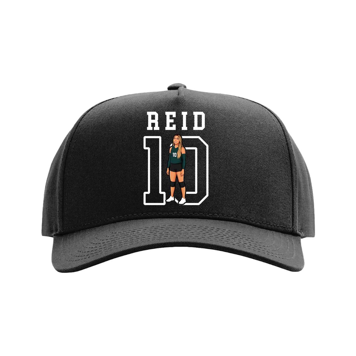 Full Fabric Five-Panel Champ Cap — Shirsey in Black