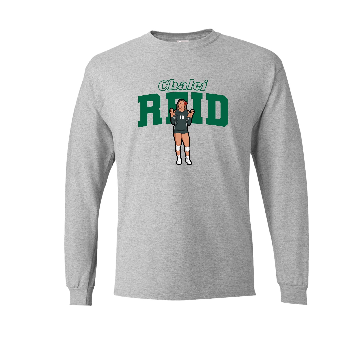 Long Sleeve Tee — Name Arch in Grey