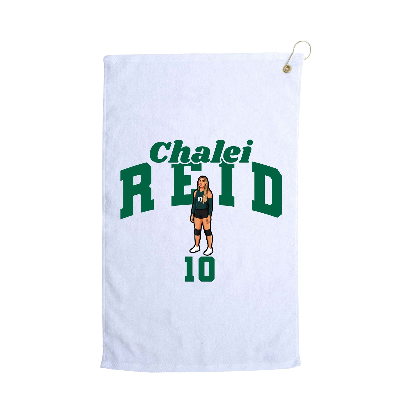 Golf Towel — Signature Arch in White
