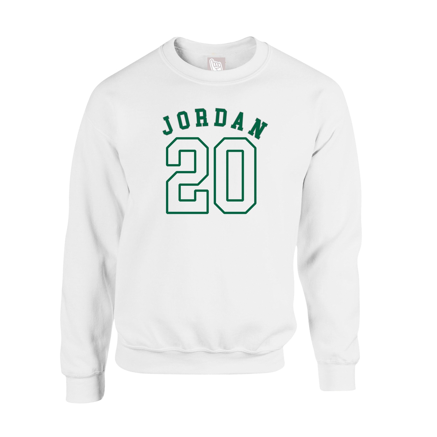 Fleece Crew — Shirsey Arch in White