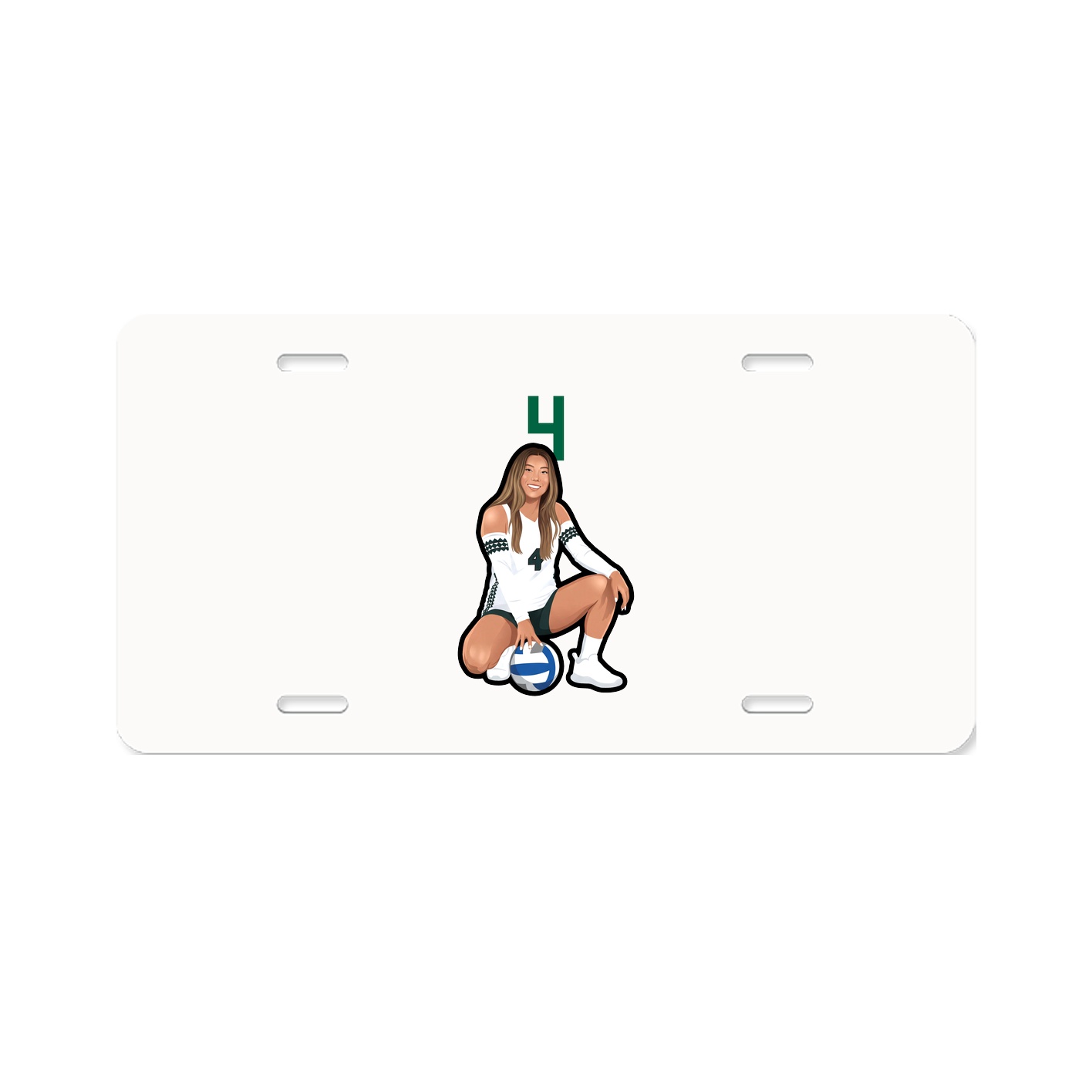 License Plate — Number Top in Classic