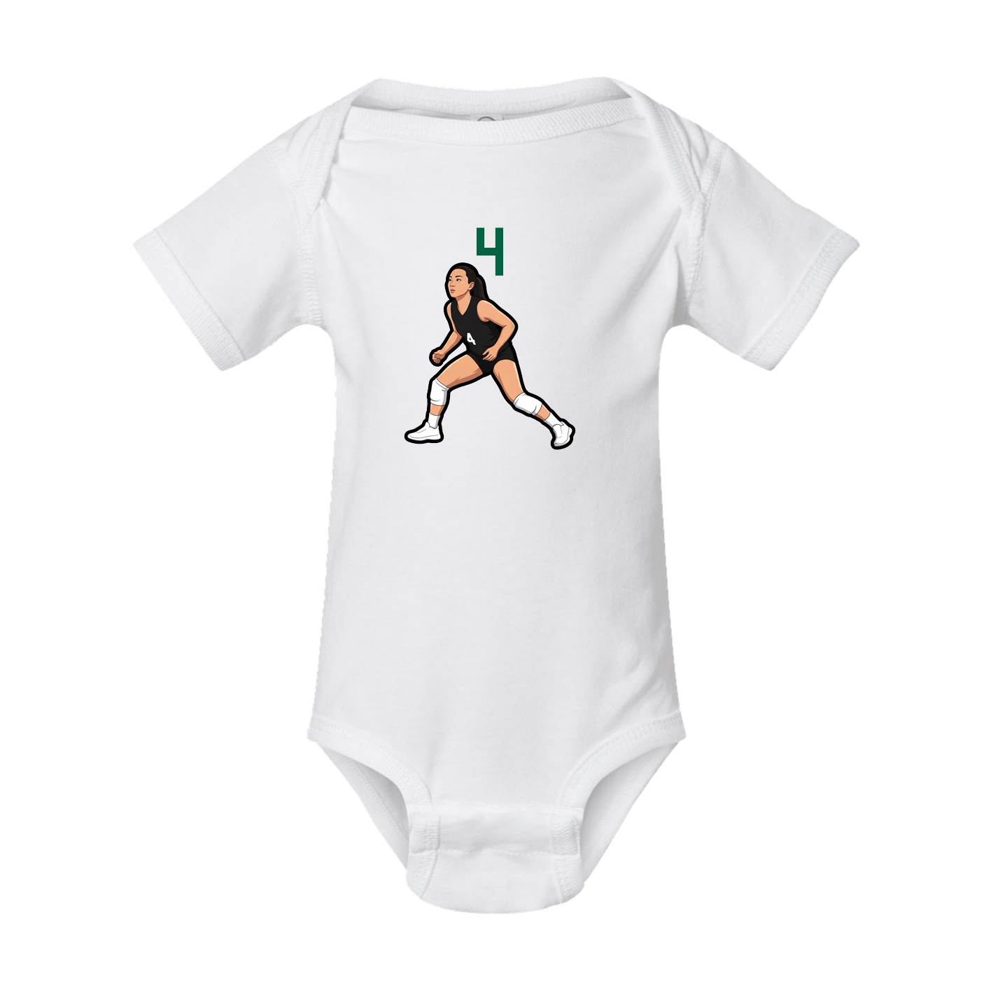 Baby Onesie — Number Top in White