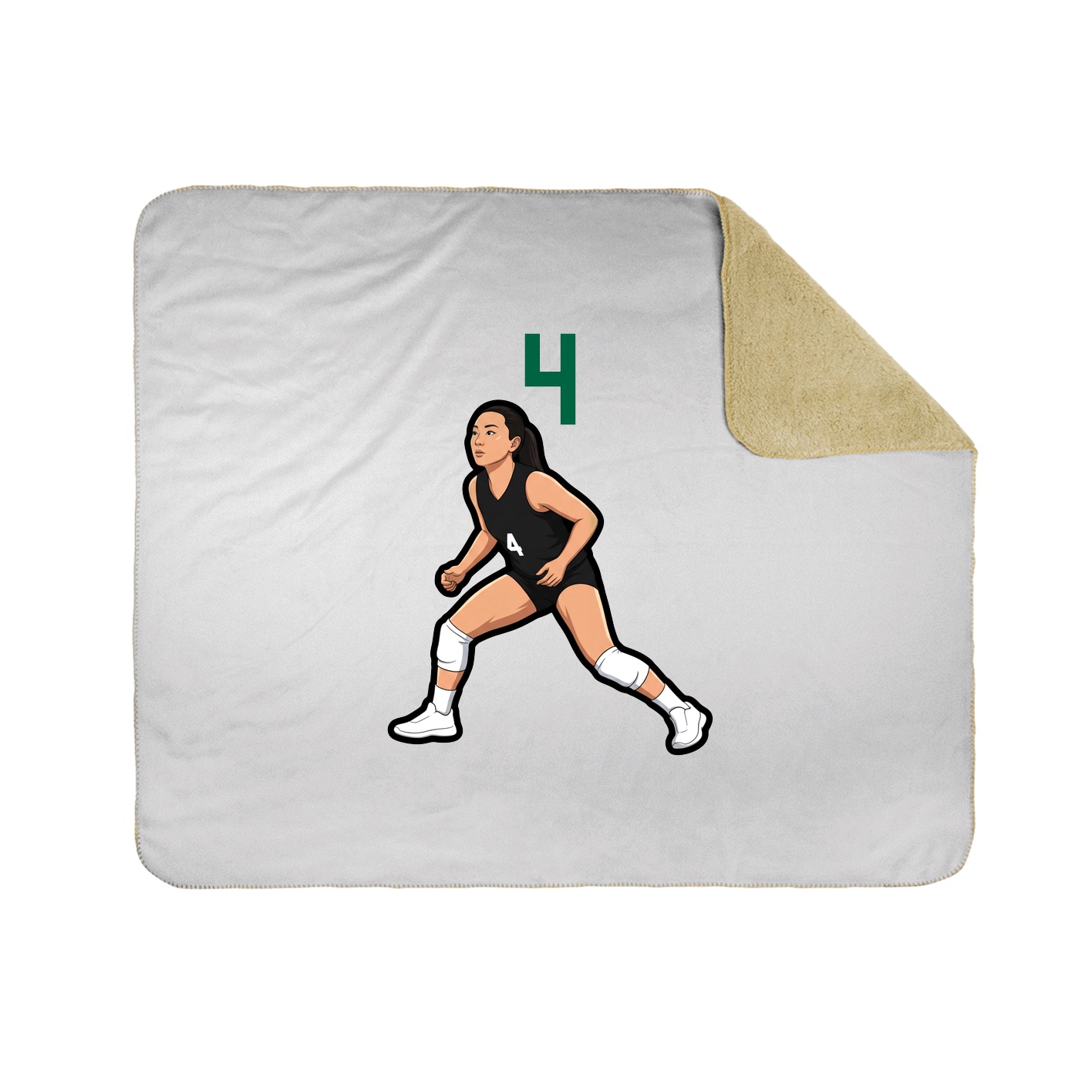 Throw Blanket — Number Top in White