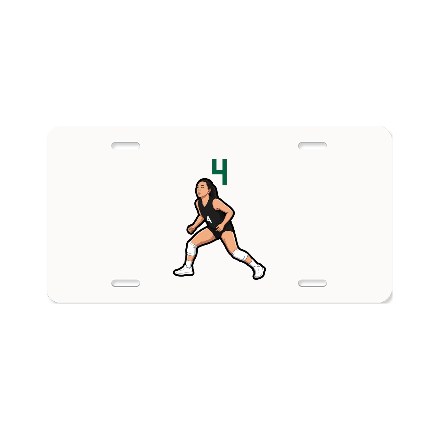 License Plate — Number Top in Classic
