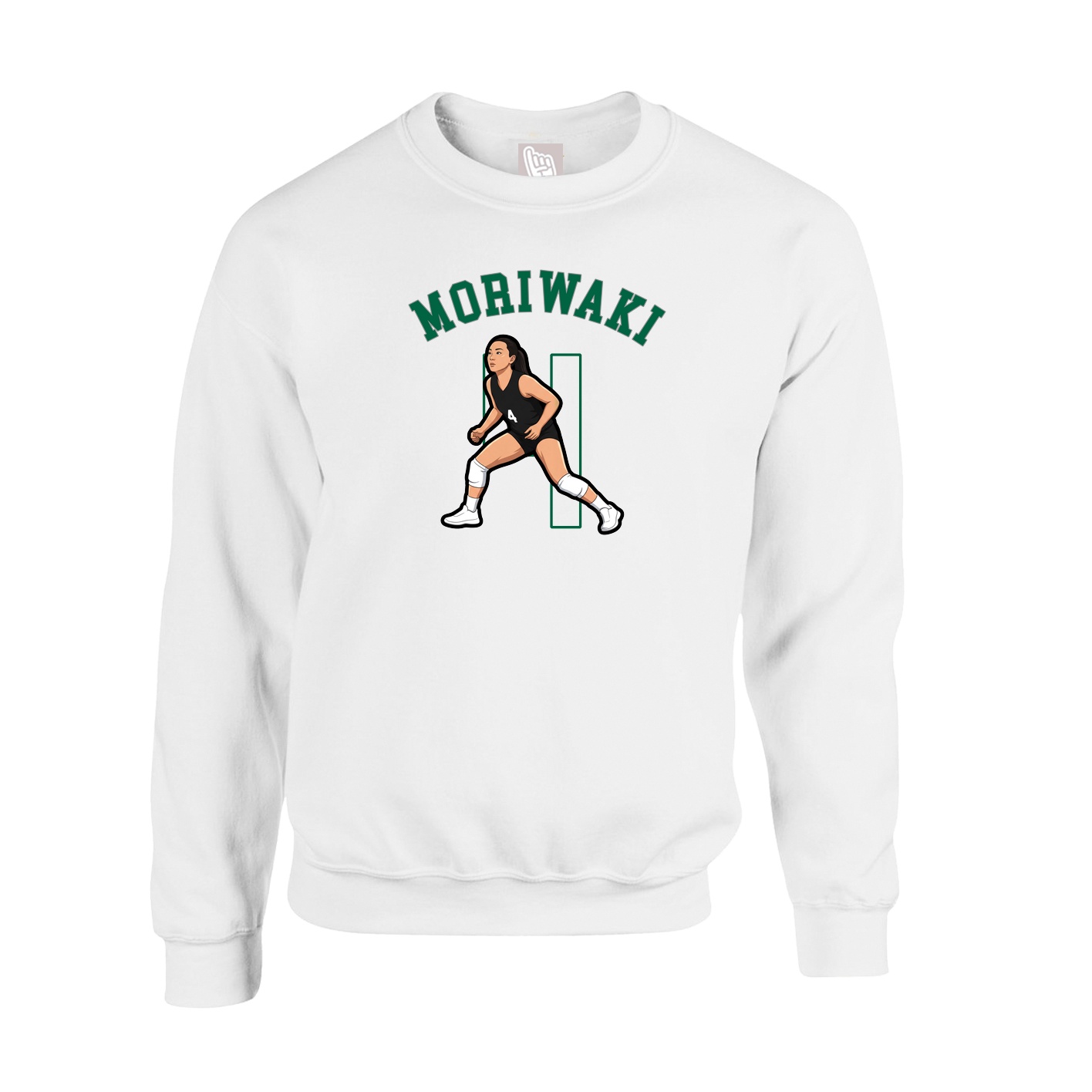 Fleece Crew — Shirsey Arch in White