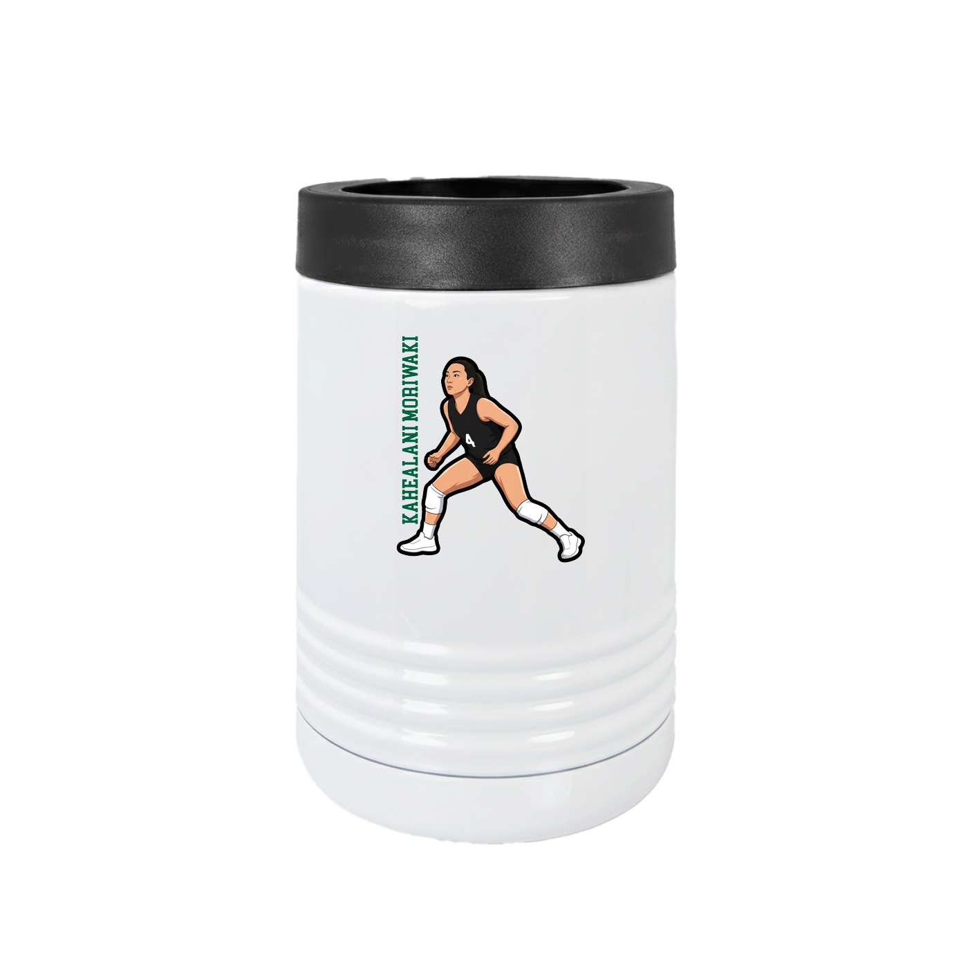 Beverage Holder — Name Vertical in White