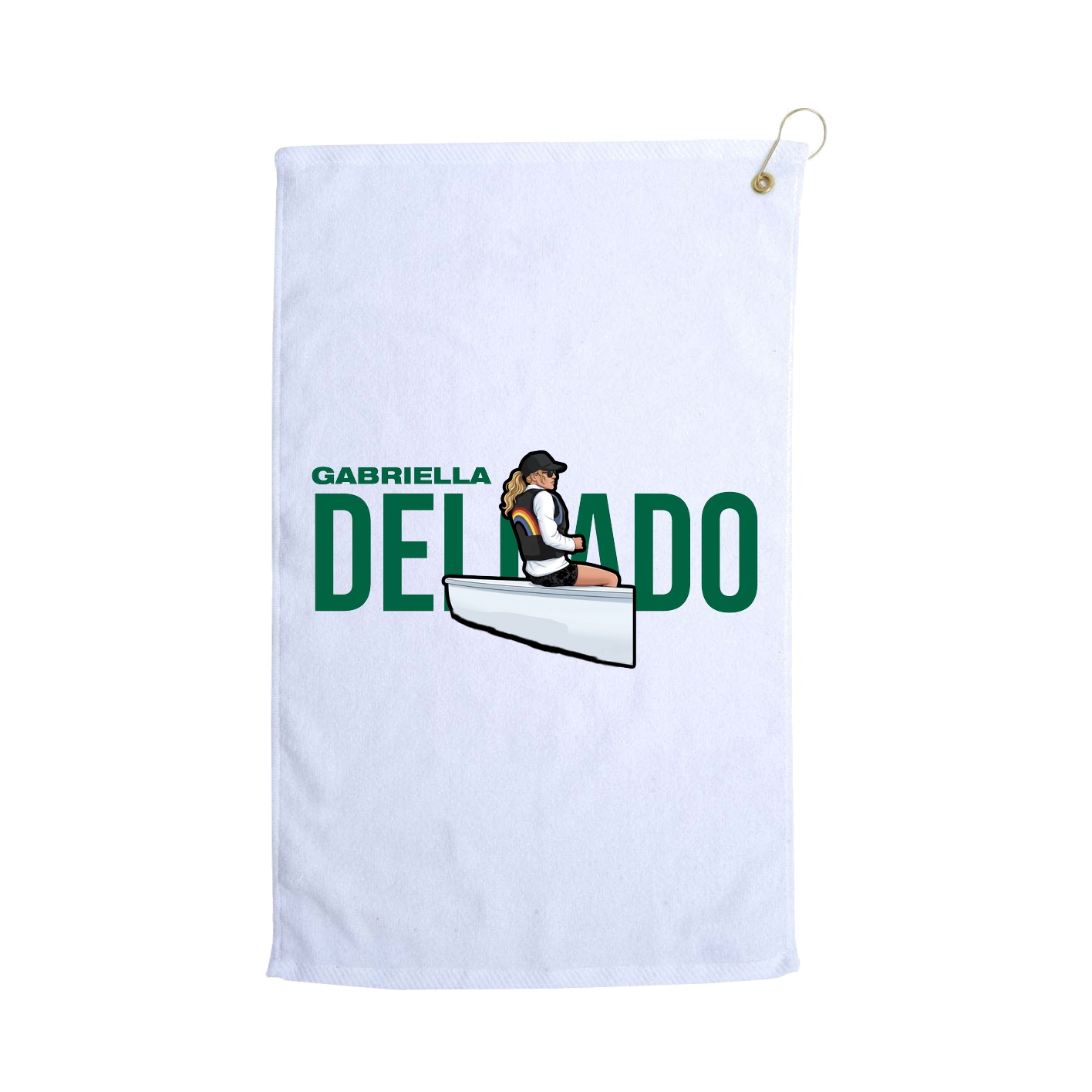 Golf Towel — Player Name in White