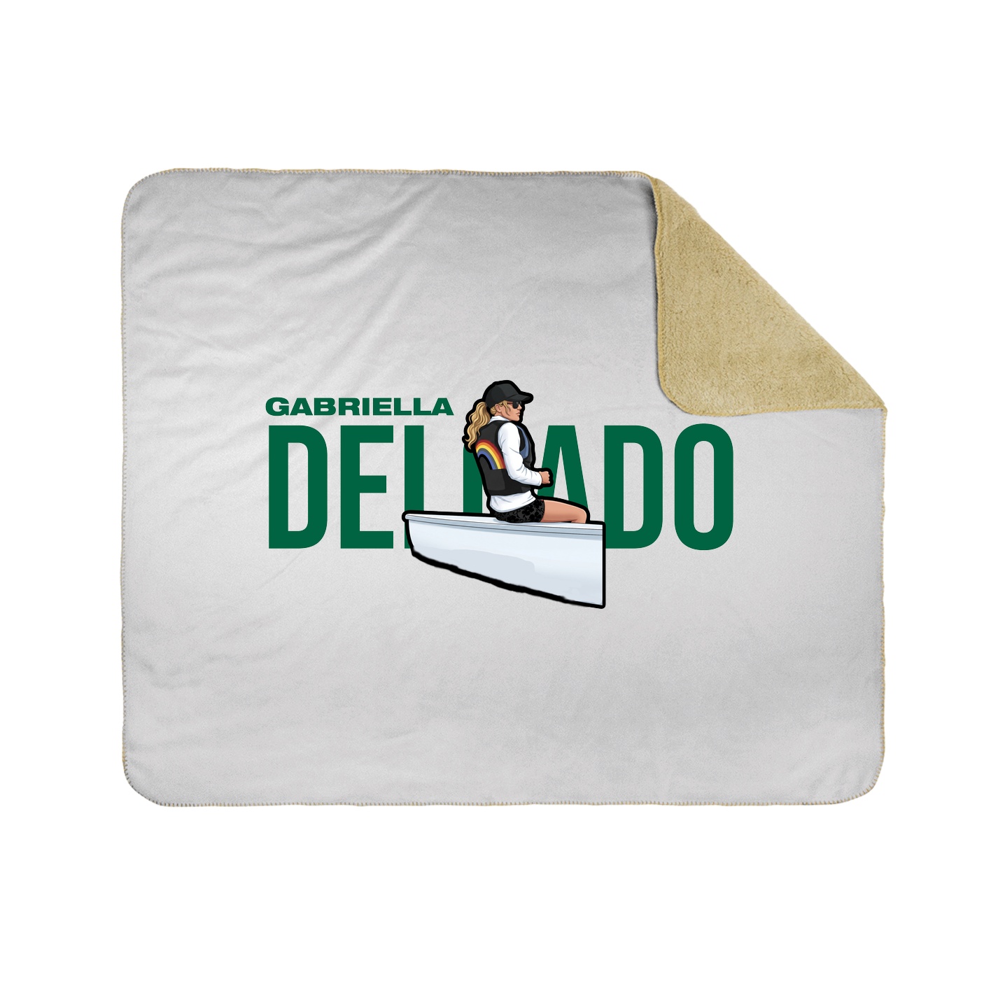 Throw Blanket — Player Name in White