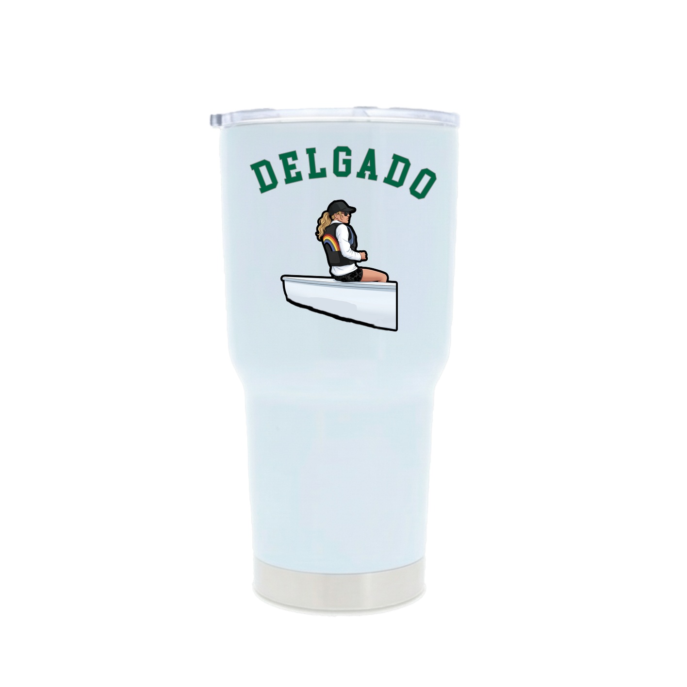 30oz Stainless Steel Tumbler — Shirsey Arch in White