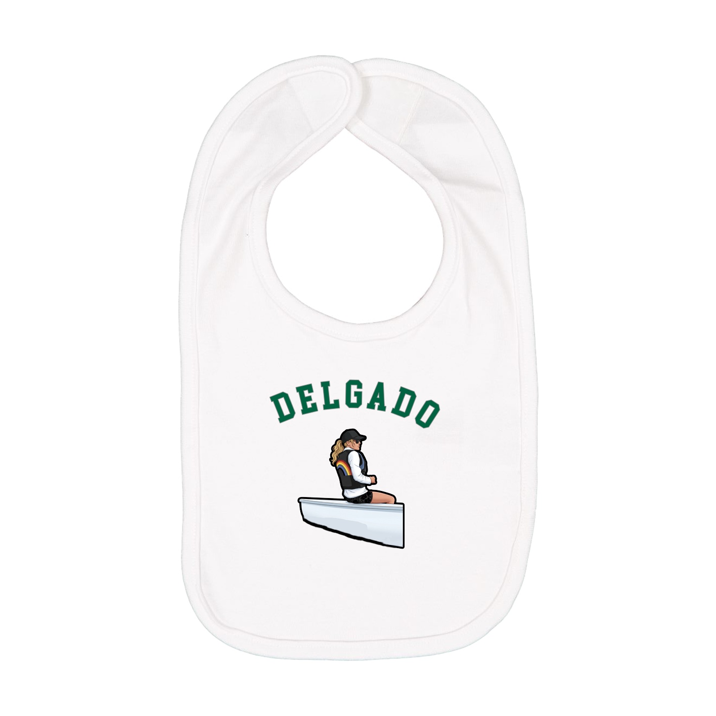 Infant Bib — Shirsey Arch in White