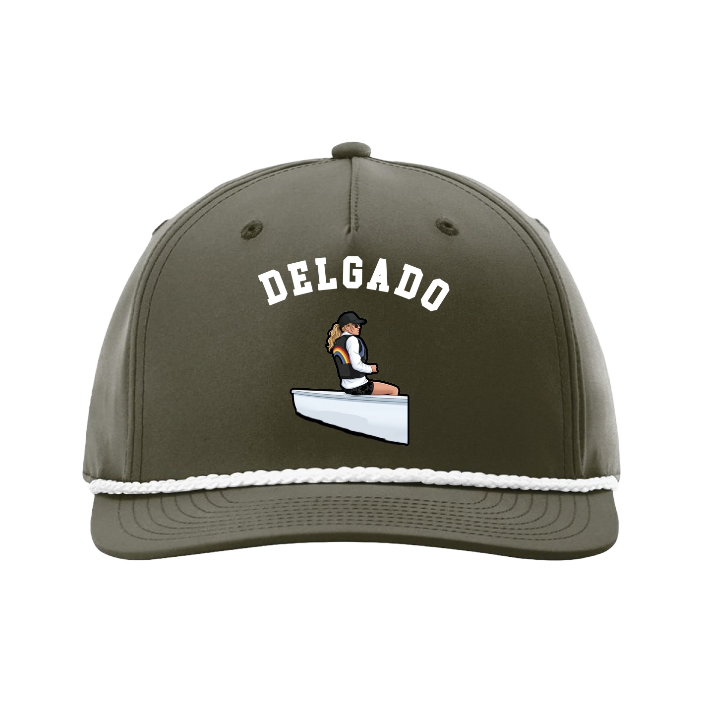 Five-Panel Classic Rope Cap — Shirsey Arch in Green