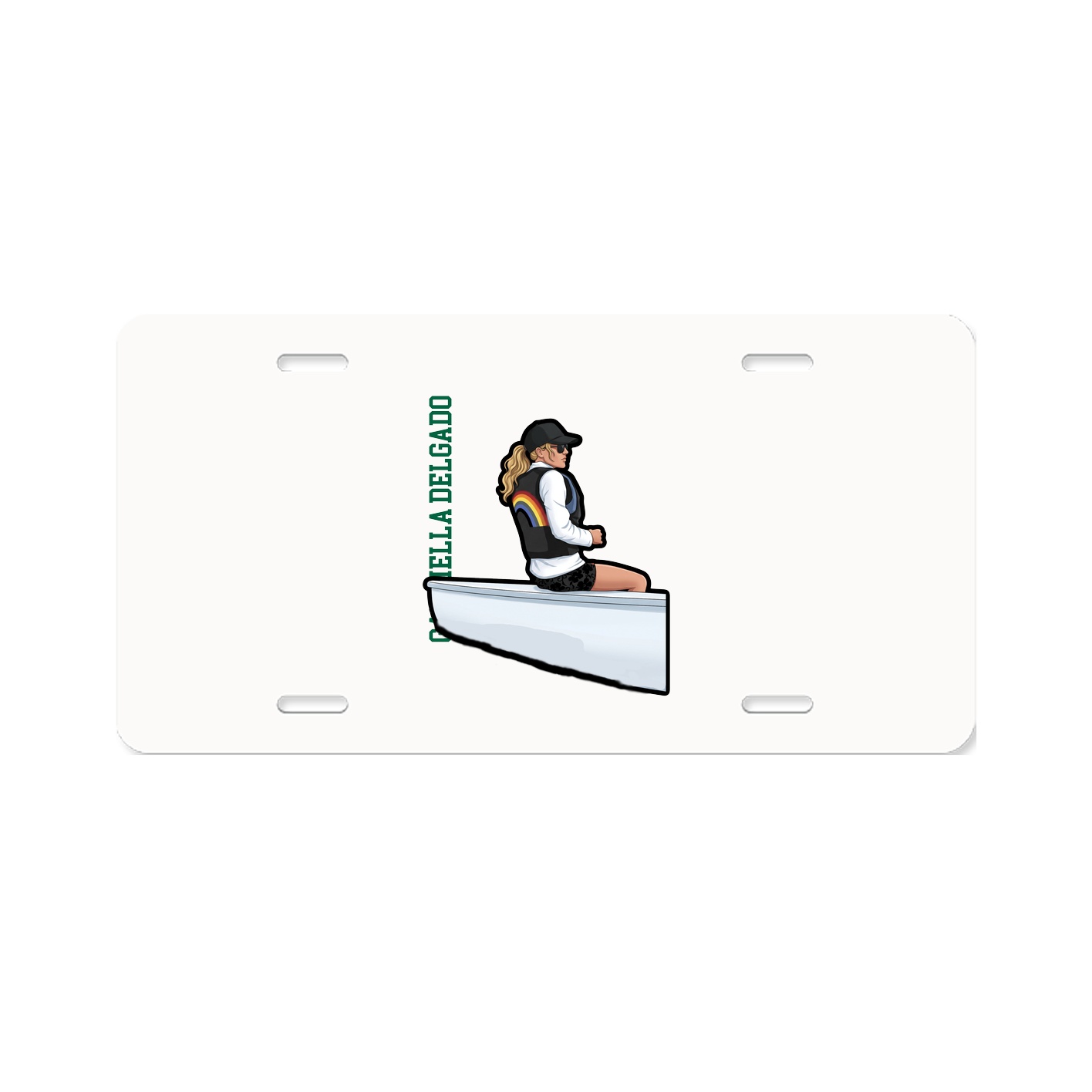 License Plate — Name Vertical in Classic