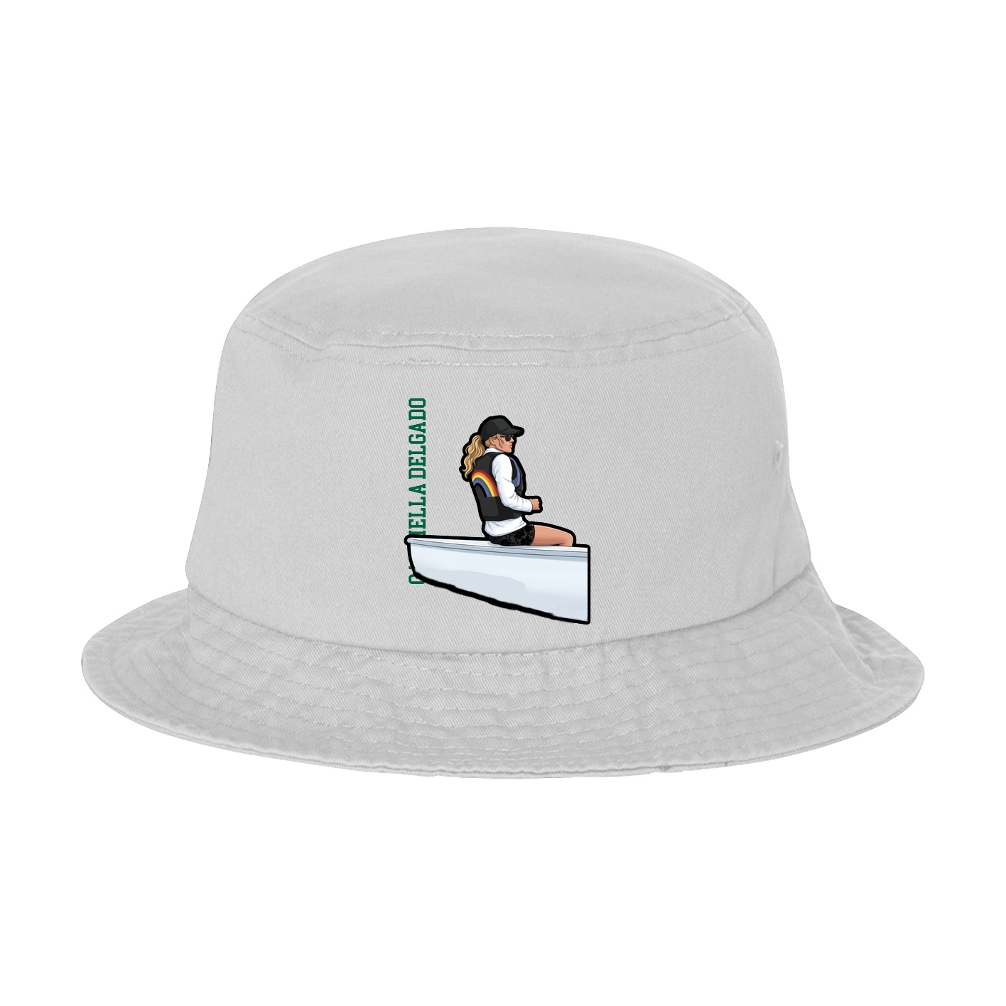 Bucket Cap — Name Vertical in White
