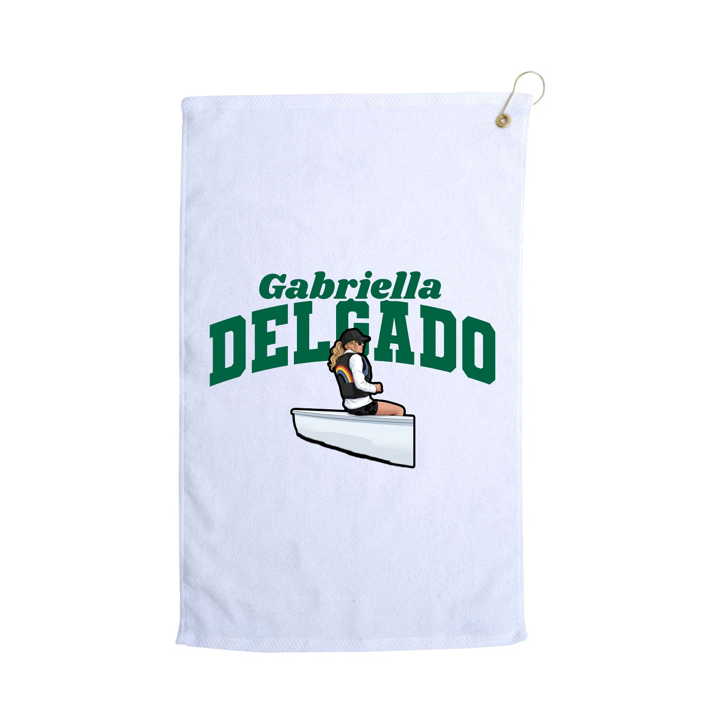 Golf Towel — Signature Arch in White