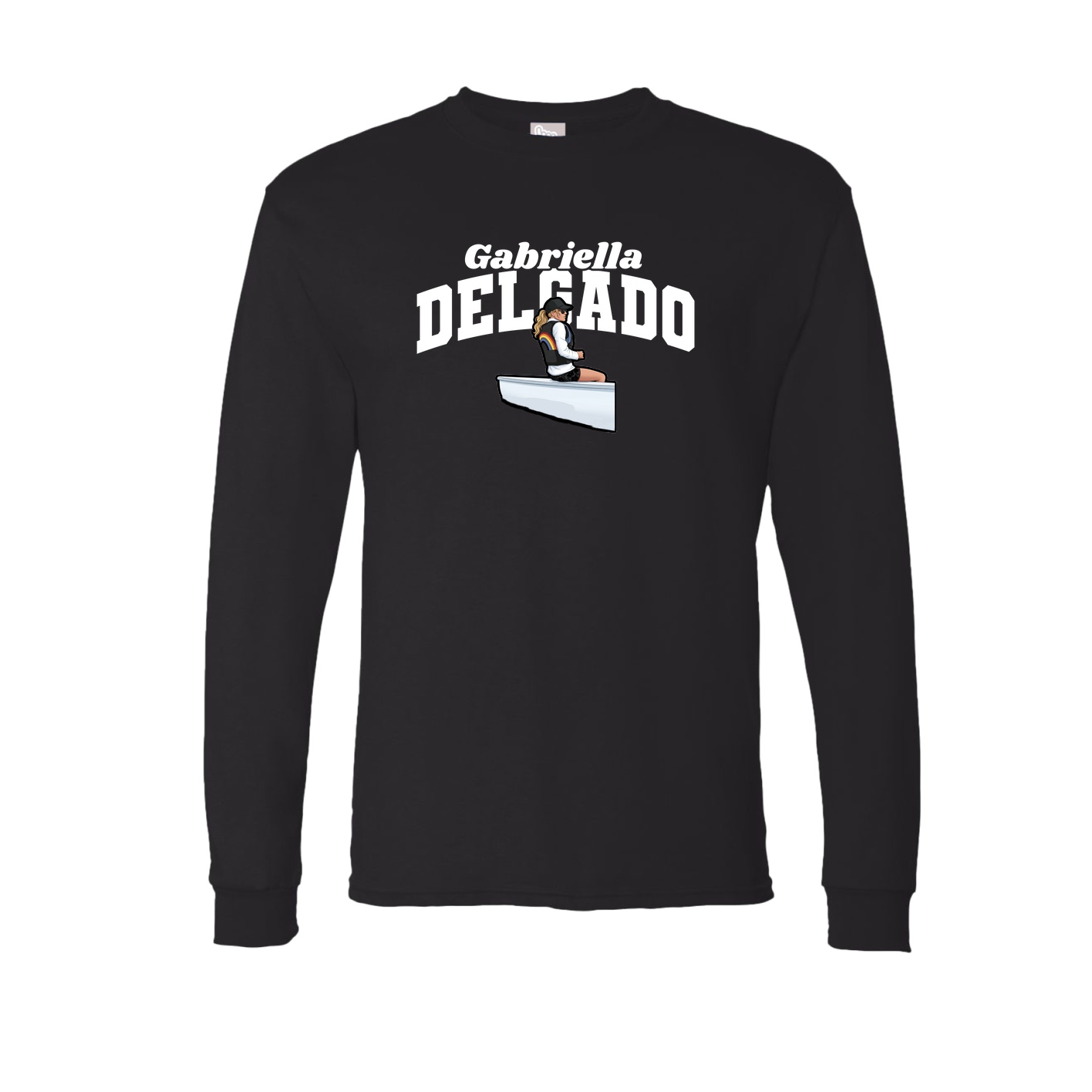 Long Sleeve Tee — Signature Arch in Black